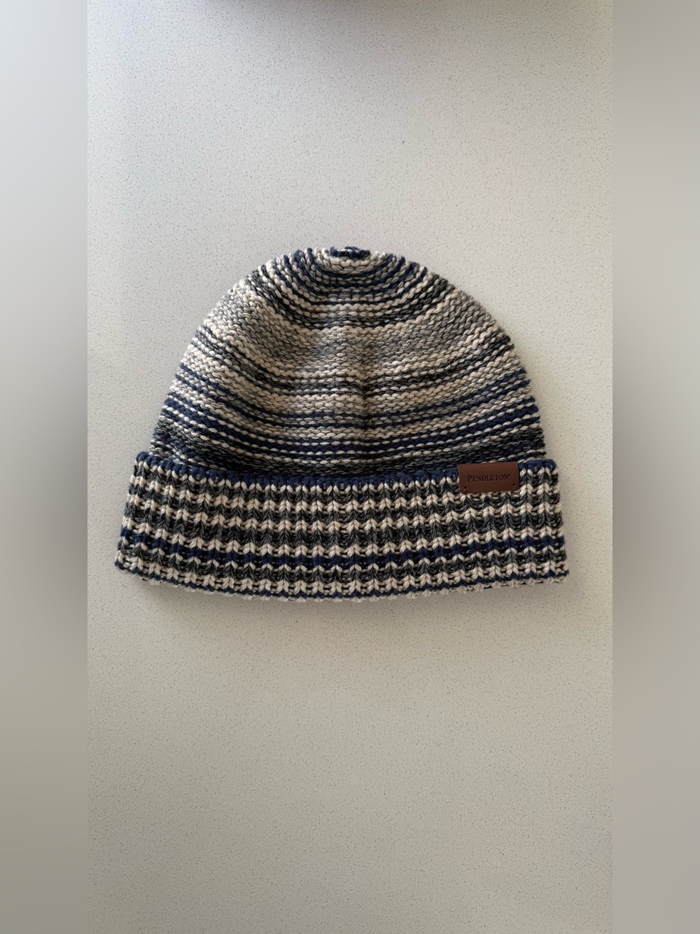 NWOT Pendleton Beanie Blue and Cream